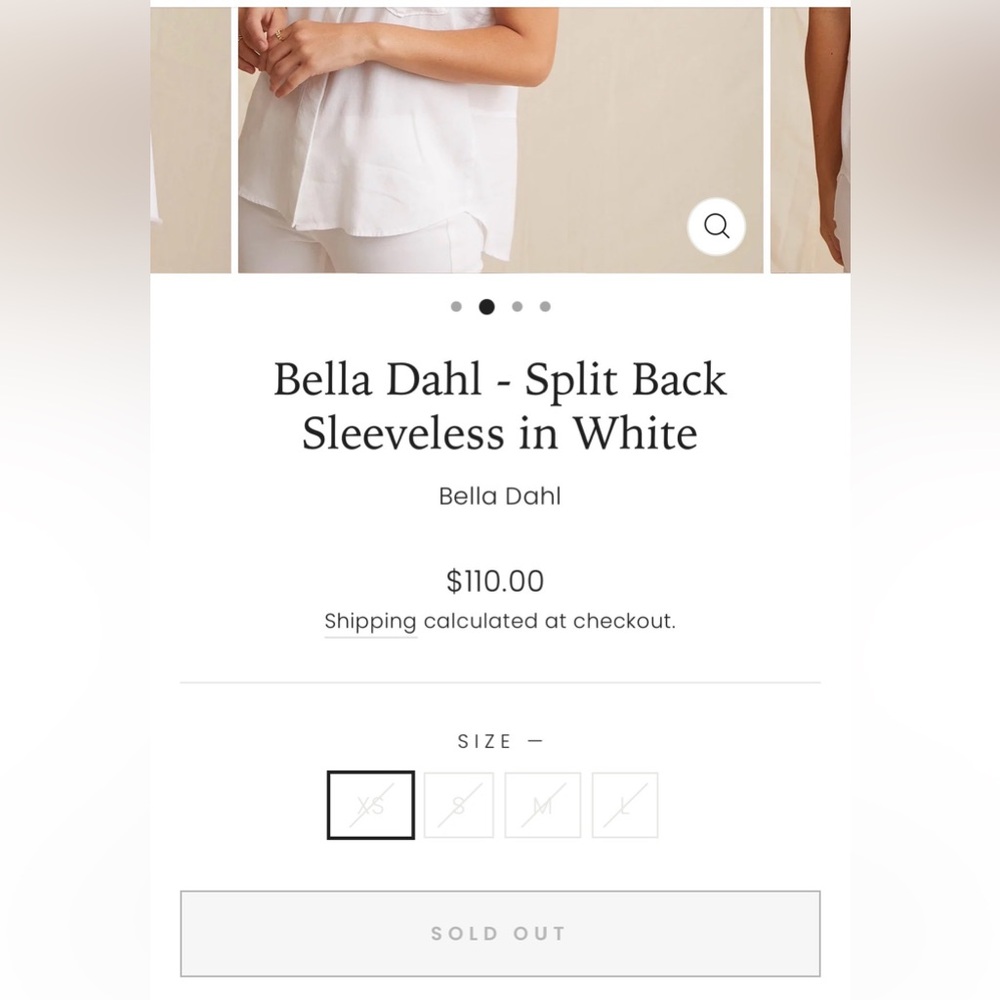 Bella Dahl $110 Split Back Button Down Sleeveless… - image 8